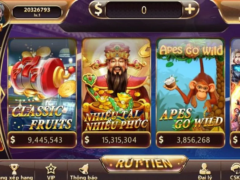Màn hình slot game AW8 với biểu tượng jackpot